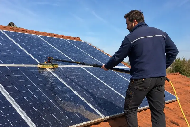 Nettoyage et entretien de panneaux solaires aux Angles